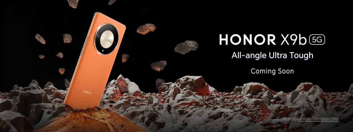 إعلان تشويقي يوضح تصميم هاتف Honor X9b