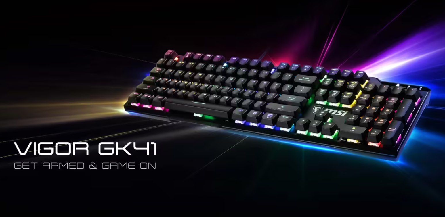 ‏MSI تطلق لوحة المفاتيح الميكانيكية VIGOR GK41 مع مفاتيح Kailh Red