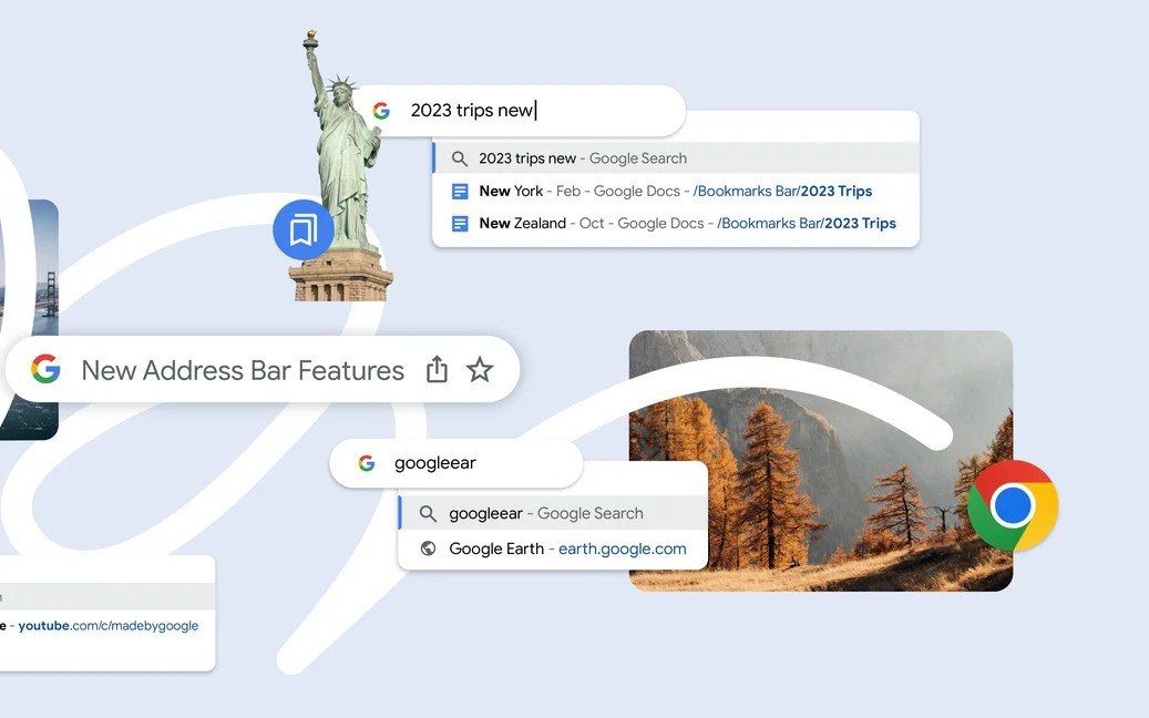 متصفح Google Chrome يحصل على خمسة تحديثات كبيرة لشريط العناوين