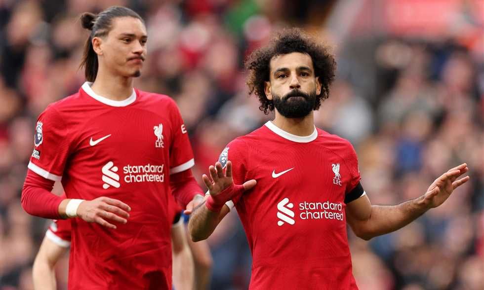 وصل لرقم 200.. صلاح يهز شباك إيفرتون ويرفض الاحتفال