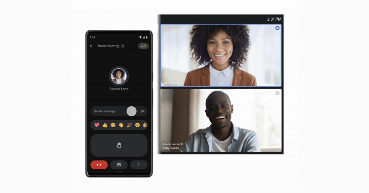 طرح وضع Companion Mode التفاعلي في Google Meet لنظامي iOS واندرويد