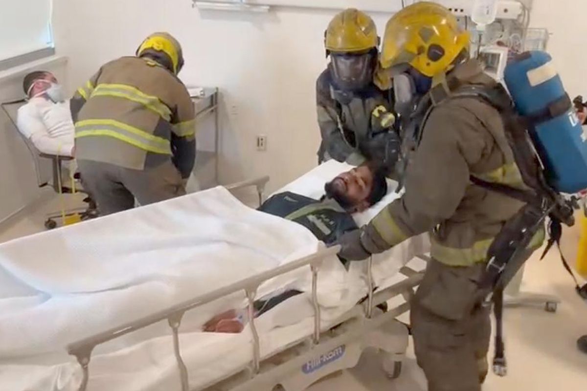 «الإطفاء» نفذت تمريناً في مستشفى الجهراء