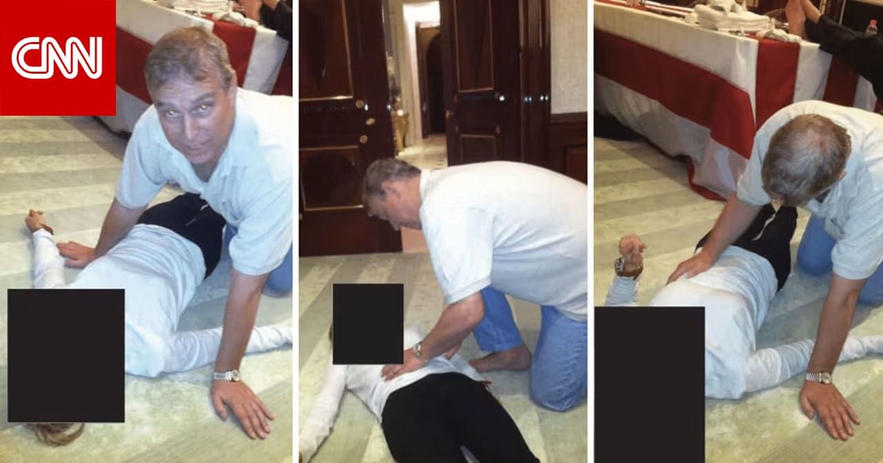 الأمير أندرو على ما يبدو جاثيا فوق امرأة بأحدث كشف لصور بملفات إبستين