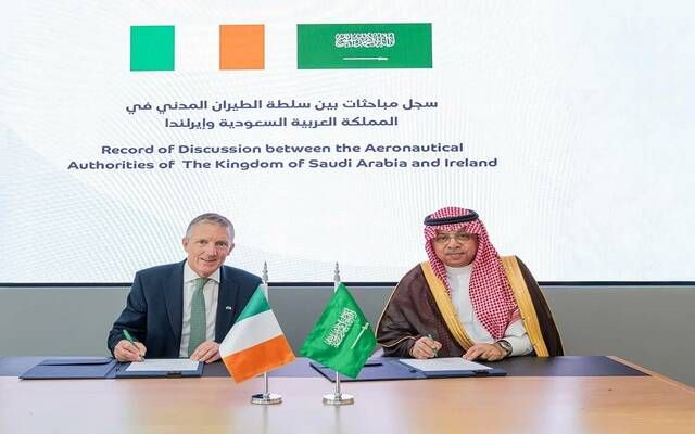 المملكة و"إيرلندا" توقعان سجل مباحثات لتعزيز التعاون في مجال النقل الجوي