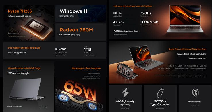 Core highlights of the laptop (machine translated)