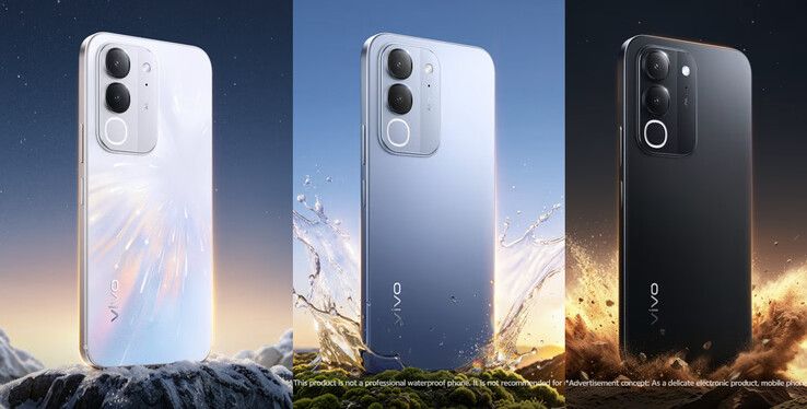 The Vivo Y600i in Baby's Breath, Clear Blue and Polar Night colors