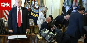 ترامب يشعل تفاعلا بفيديو ردة فعله لحظة إغماء شخص يقف بجواره بالبيت الأبيض