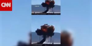 لحظة تحطم مقاتلة أمريكية من طراز F16 في كاليفورنيا