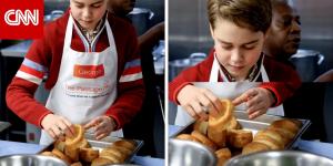 أعادا الأميرة ديانا إلى الأذهان.. الأمير وليام وابنه جورج بمطبخ جمعية خيرية استعدادًا لغداء عيد الميلاد