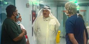 العوضي يطمئن على مصاب من منتسبي الجهات الأمنية