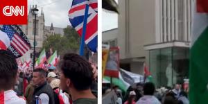 تزامن بين مسيرتي "توحيد المملكة" و"يوم النكبة" المؤيدة للفلسطينيين في لندن