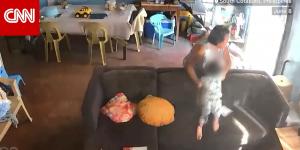 لحظات مرعبة أثناء زلزال الفلبين.. شاهد ما فعلته سيدة مع طفل