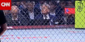 شاهد كيف تابع ترامب نزالات بطولة UFC من مقعده بجانب الحلبة بالبيت الأبيض