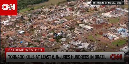 دمر أسقف المباني وحول الهياكل إلى أنقاض.. إعصار عنيف يضرب البرازيل