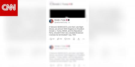 بمنشورات ليلية.. ترامب يهاجم شبكات التلفزيون على منصة "تروث سوشيال"