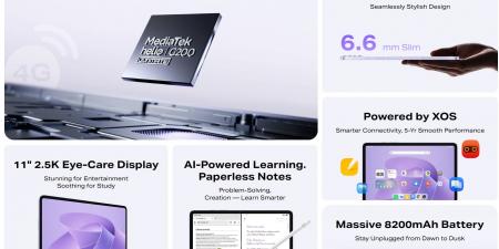 حصرياً .. تفاصيل حول Infinix تطلق جهازًا لوحيًا اقتصاديًا بشاشة 11 بوصة ودعم تخزين يصل إلى 2 تيرابايت! - بوابة مصر الجديدة