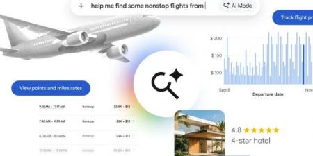 حصرياً .. تفاصيل حول بحث جوجل يوسّع قدرات AI Mode لمتابعة أسعار الرحلات وحجز الفنادق تلقائيًا - بوابة مصر الجديدة