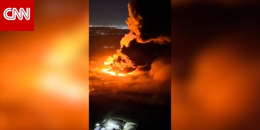شاهد.. انفجار ضخم يتسبب في حريق هائل بمصنع كيميائي في الأرجنتين