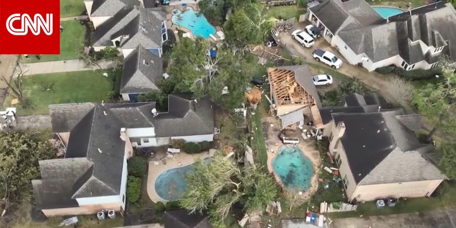 تضرر أكثر من 100 منزل بعد أن ضرب إعصار عنيف ولاية تكساس الأمريكية