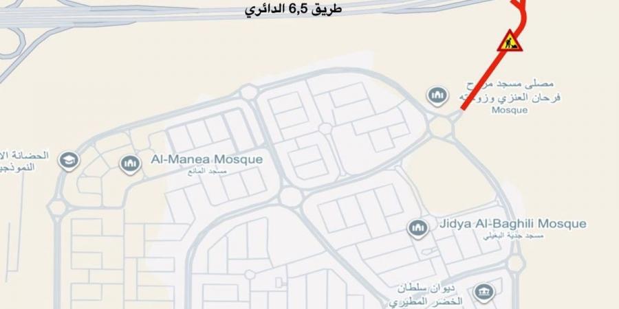 «المرور»: إغلاق كلي لمدخل ومخرج منطقة جنوب عبدالله المبارك من الدائري «6.5»