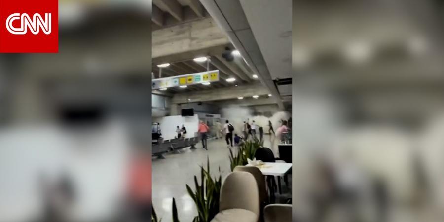 شاهد عيان يوثق لحظة وقوع الزلزال العنيف في مطار بفنزويلا