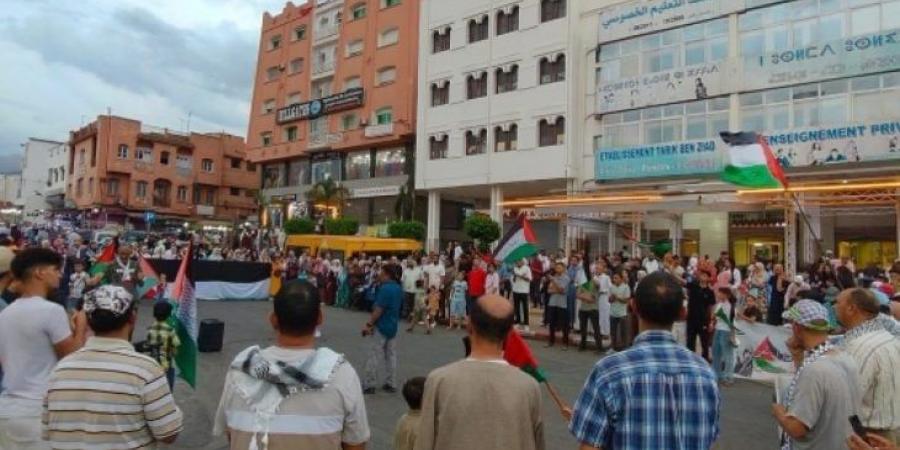 مدن مغربية تشهد وقفات احتجاجية تضامنا مع الشعب الفلسطيني وتنديدا بالتطبيع