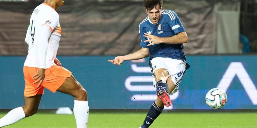 دوري الأمم الأوروبية، منتخب اليونان يتقدم على هولندا 2-0 في الشوط الأول