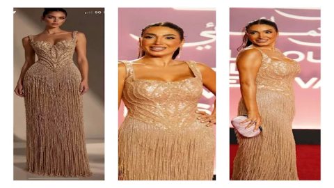 سعر إطلالة روجينا في مهرجان الجونة.. فستان مرصع بالكريستال
